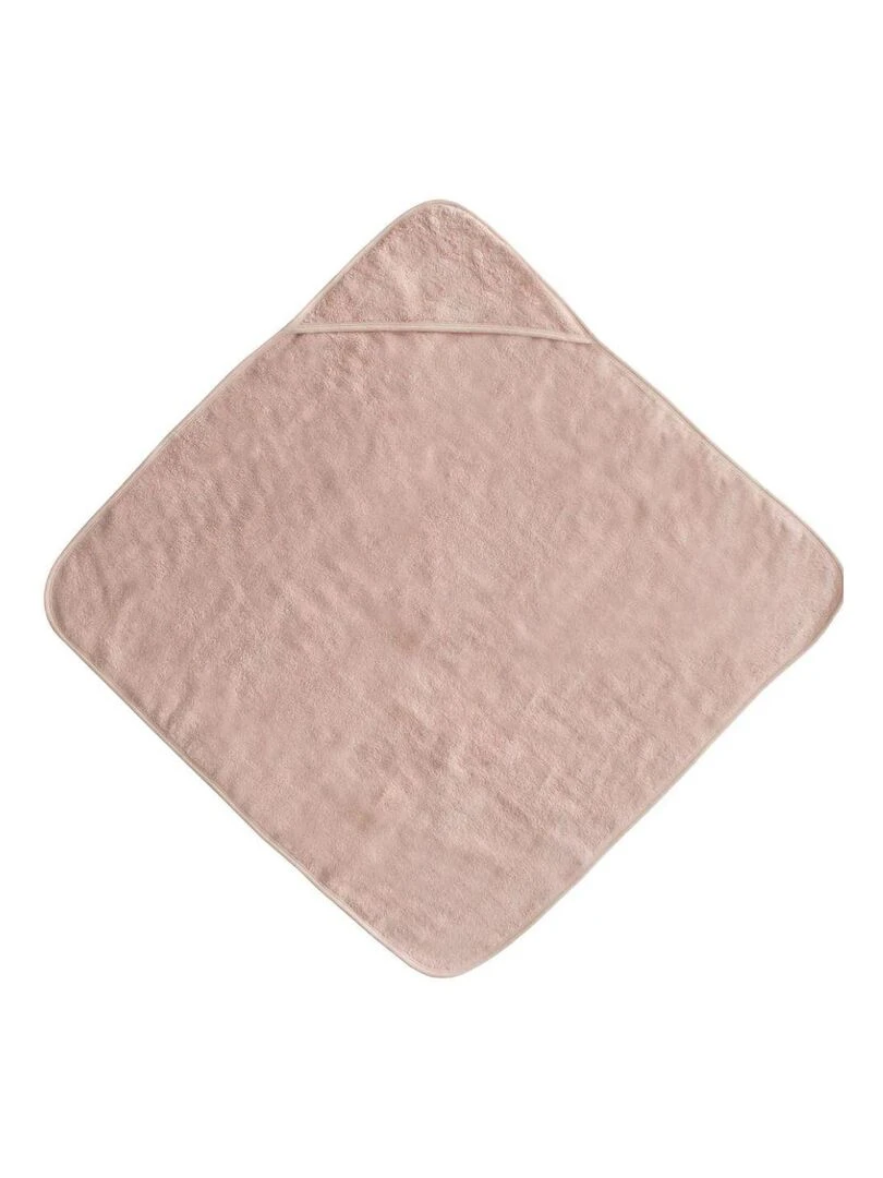 Cape de bain en coton bio Blush   Rose