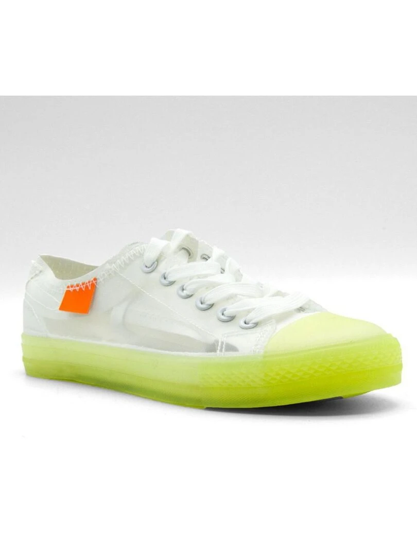 Baskets basses transparentes Kebello Jaune