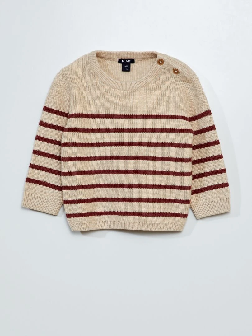 Pull en point mousse Beige
