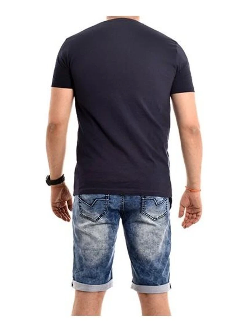 T shirt pur coton organique NAGEL Bleu marine