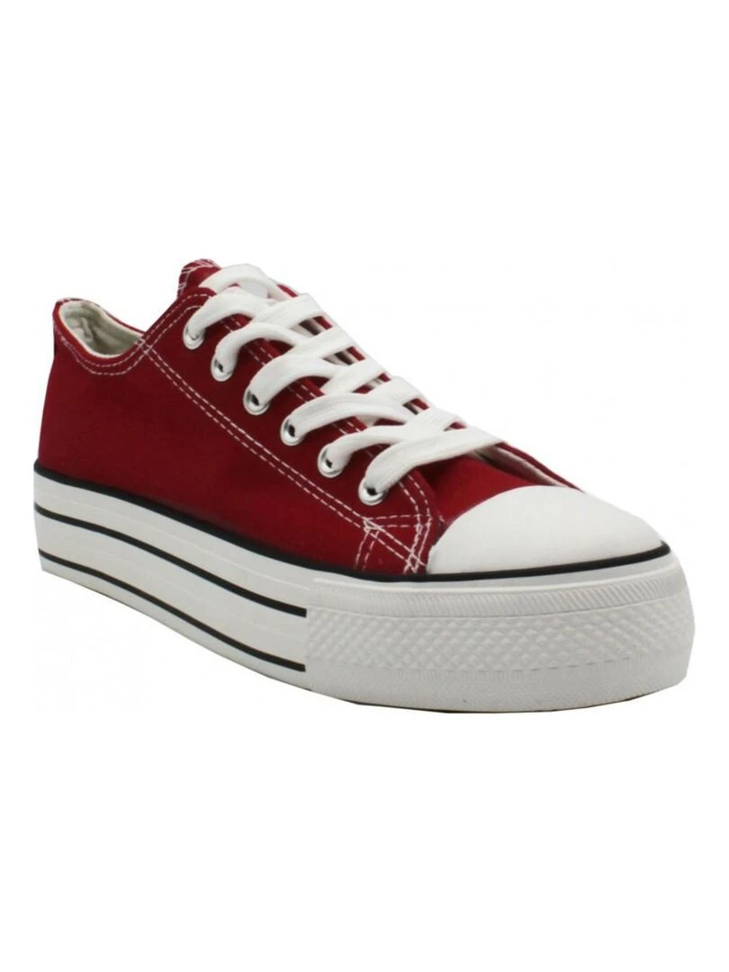 Baskets basses Kebello Bordeaux