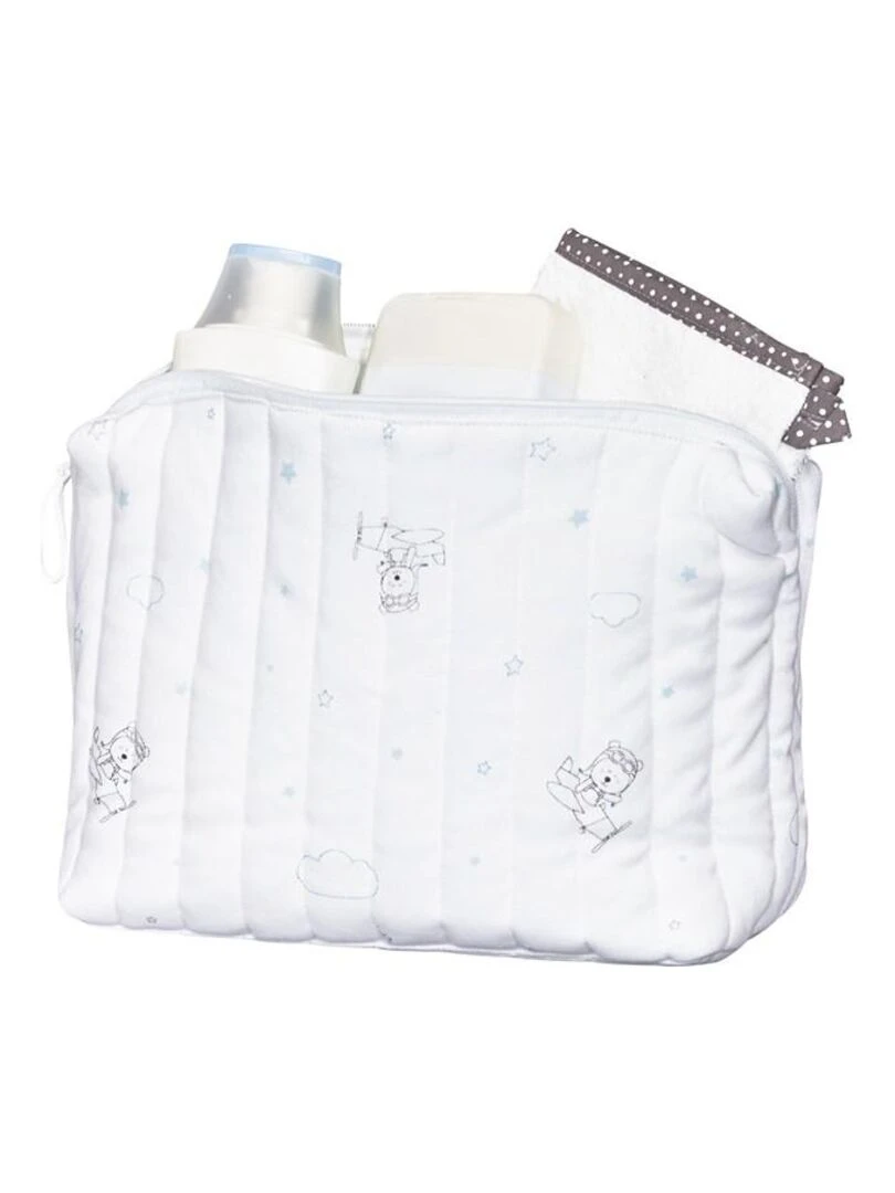 Trousse de toilette en coton Bio blanc SAUTHON Blanc