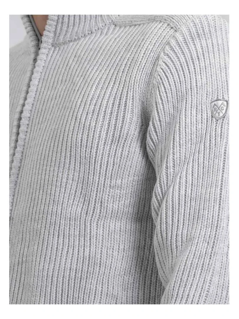 Gilet zippé col montant LACHILI   Gris clair