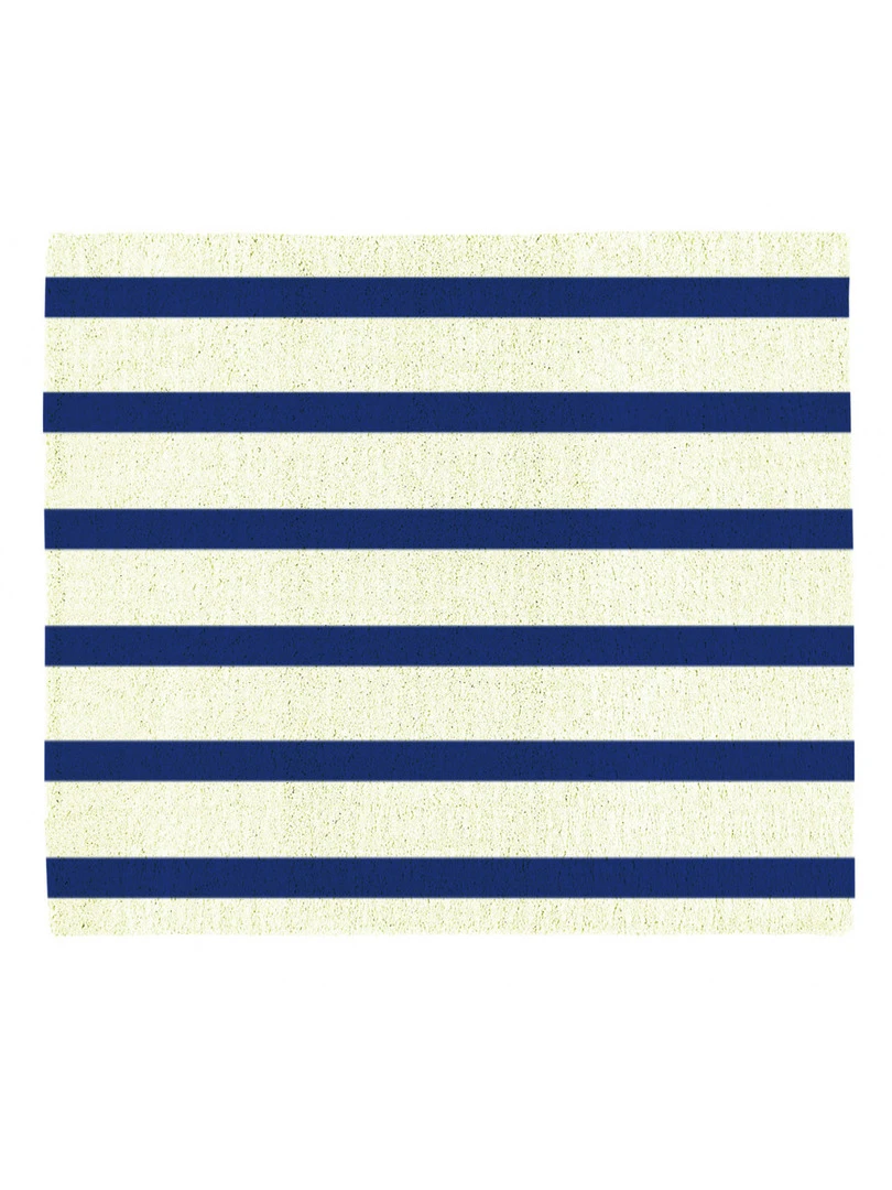 Tapis De Bain Imprimé Coton 50x70cm Jungle Bleu marine