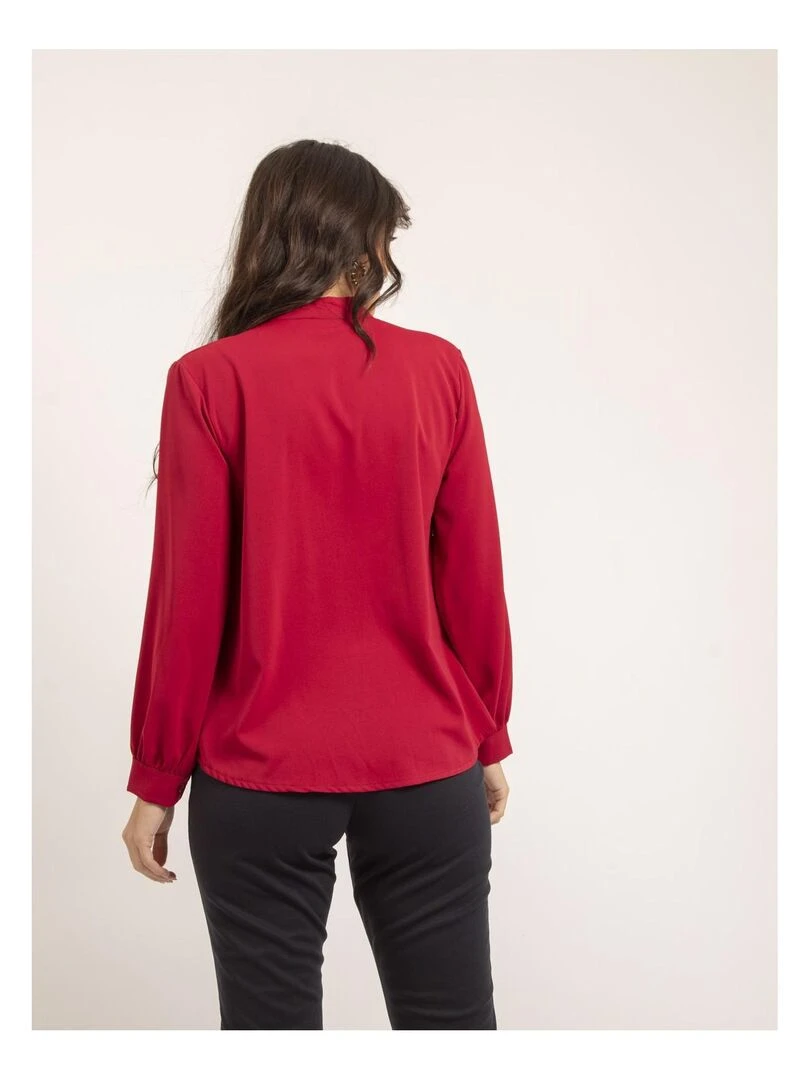 Blouse plissée OANA   Rouge