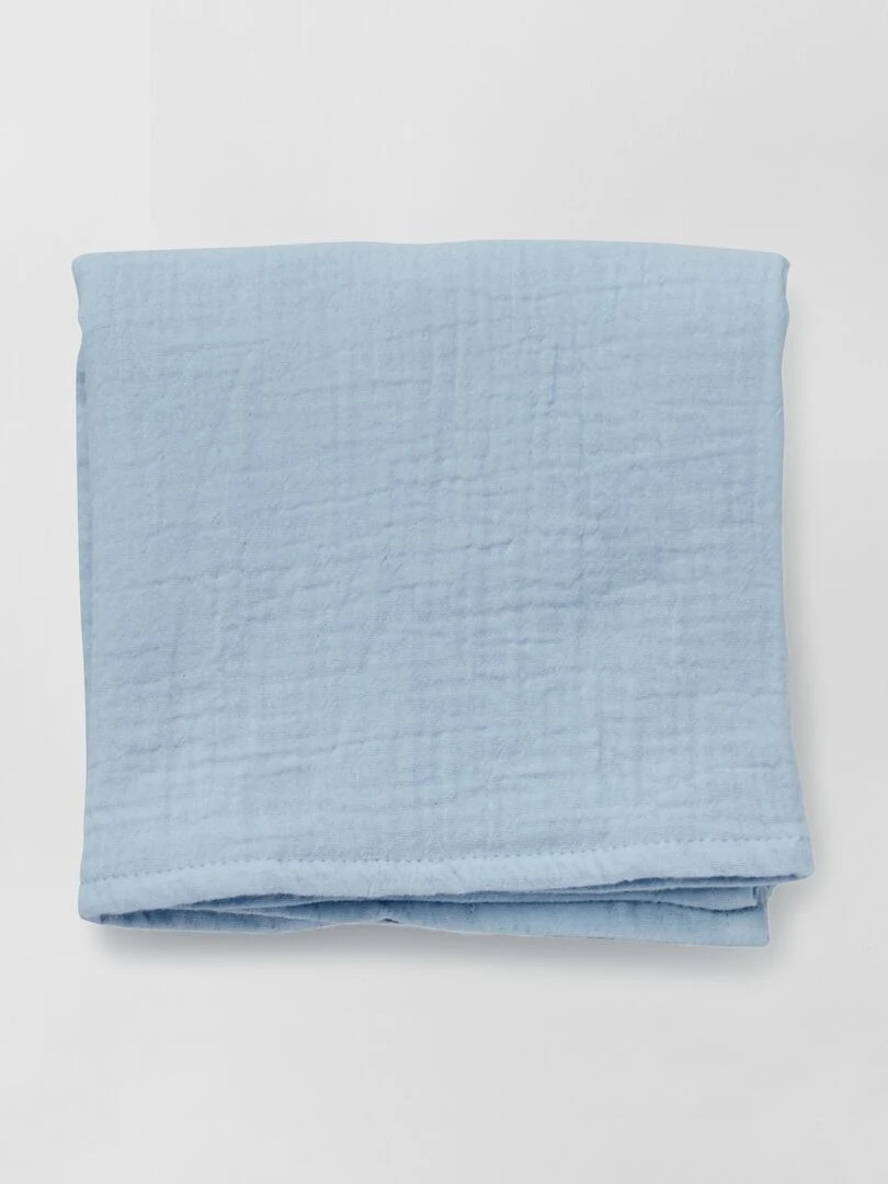 Lot de 3 langes en gaze de coton   Bleu