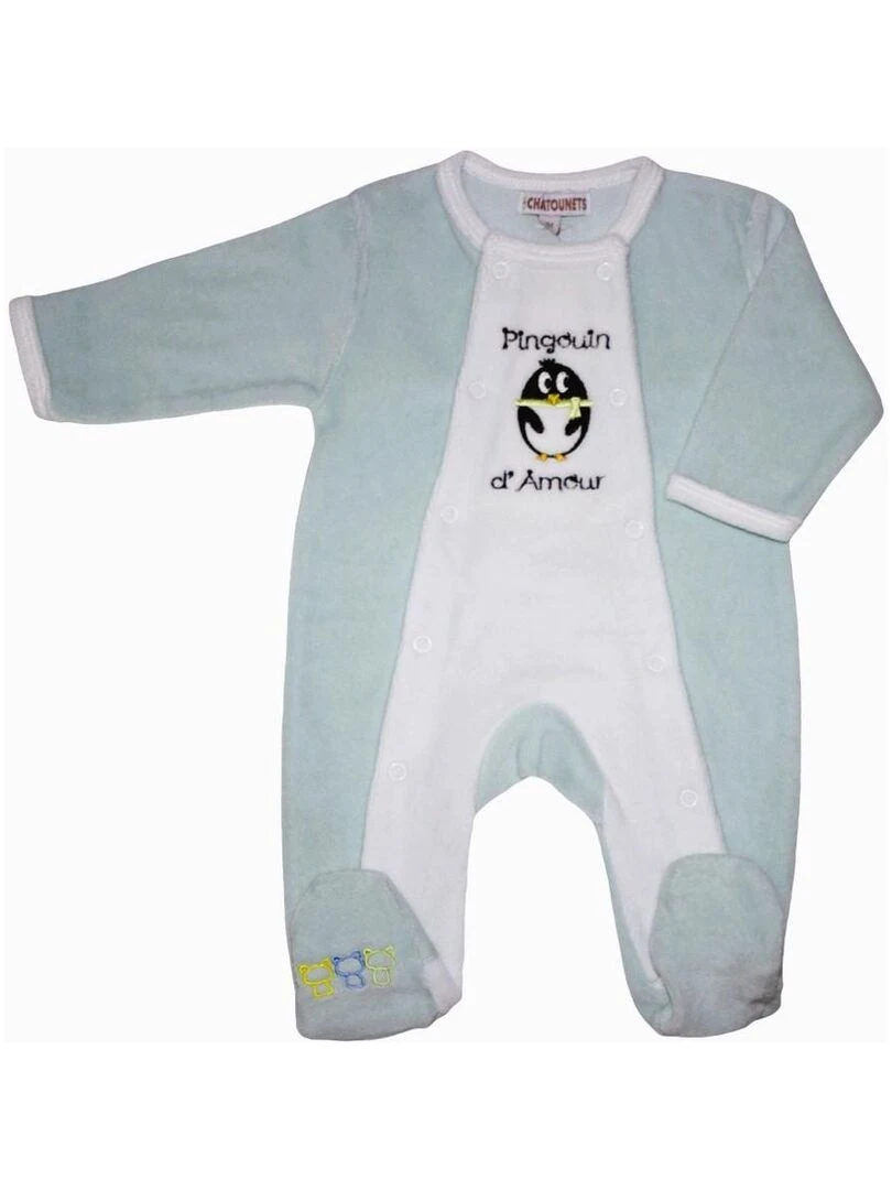 Pyjama "FAMILLE PINGOUIN" LES CHATOUNETS Bleu