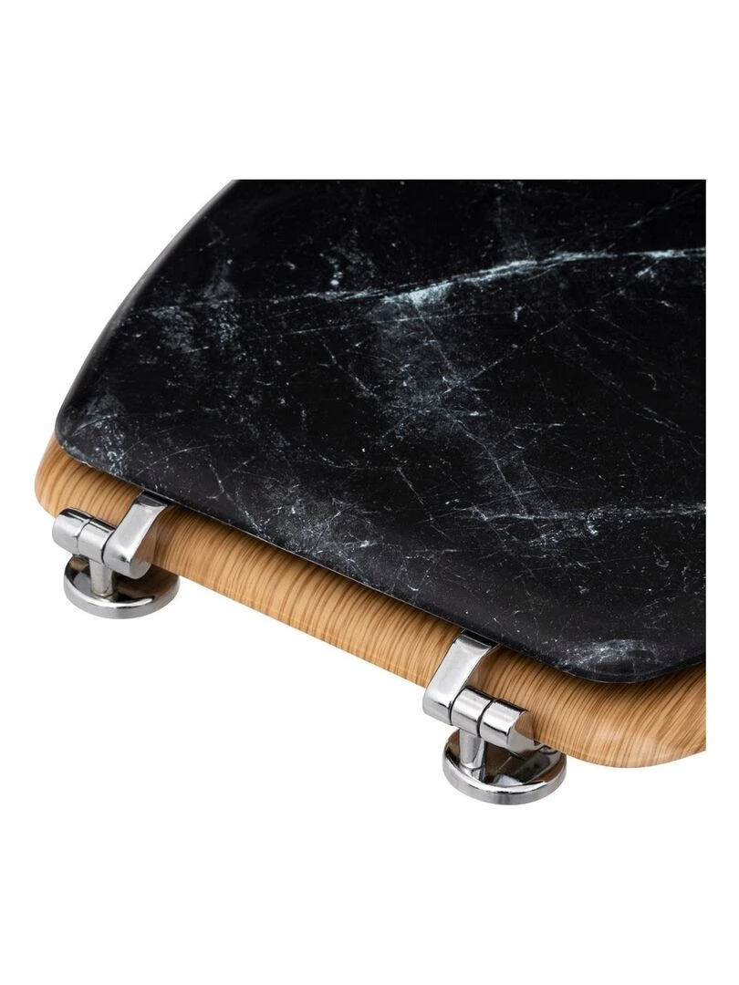 Abattant WC bois zinc noir Lea Noir