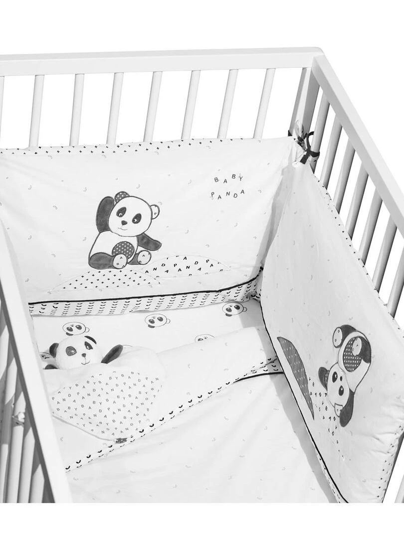 Lot de 2 draps housse 70x140cm en coton Bio blanc   SAUTHON   Blanc