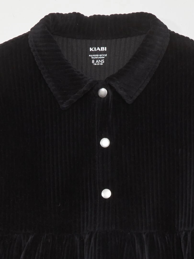 Robe en velours REAL BLACK