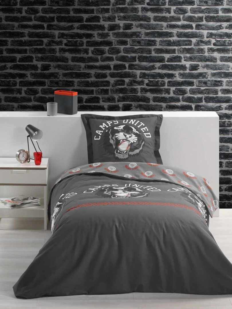 Housse de couette 140 x 200 Camps Panther Noir