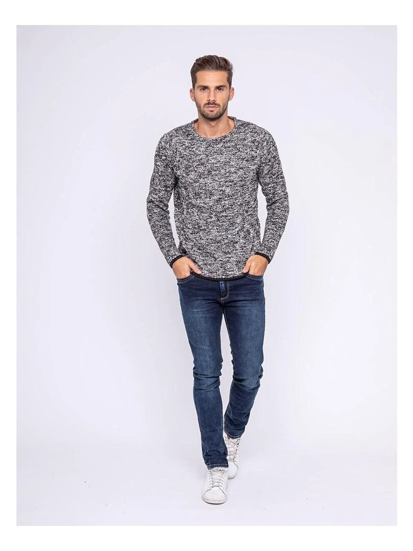 Pull col rond LALAK   Bleu marine