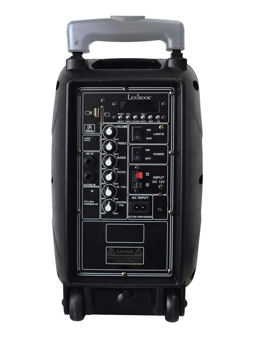 Bluetooth® Karaoke Audio System 8’’ Avec Roulettes  Lumières Et Micro   N/A