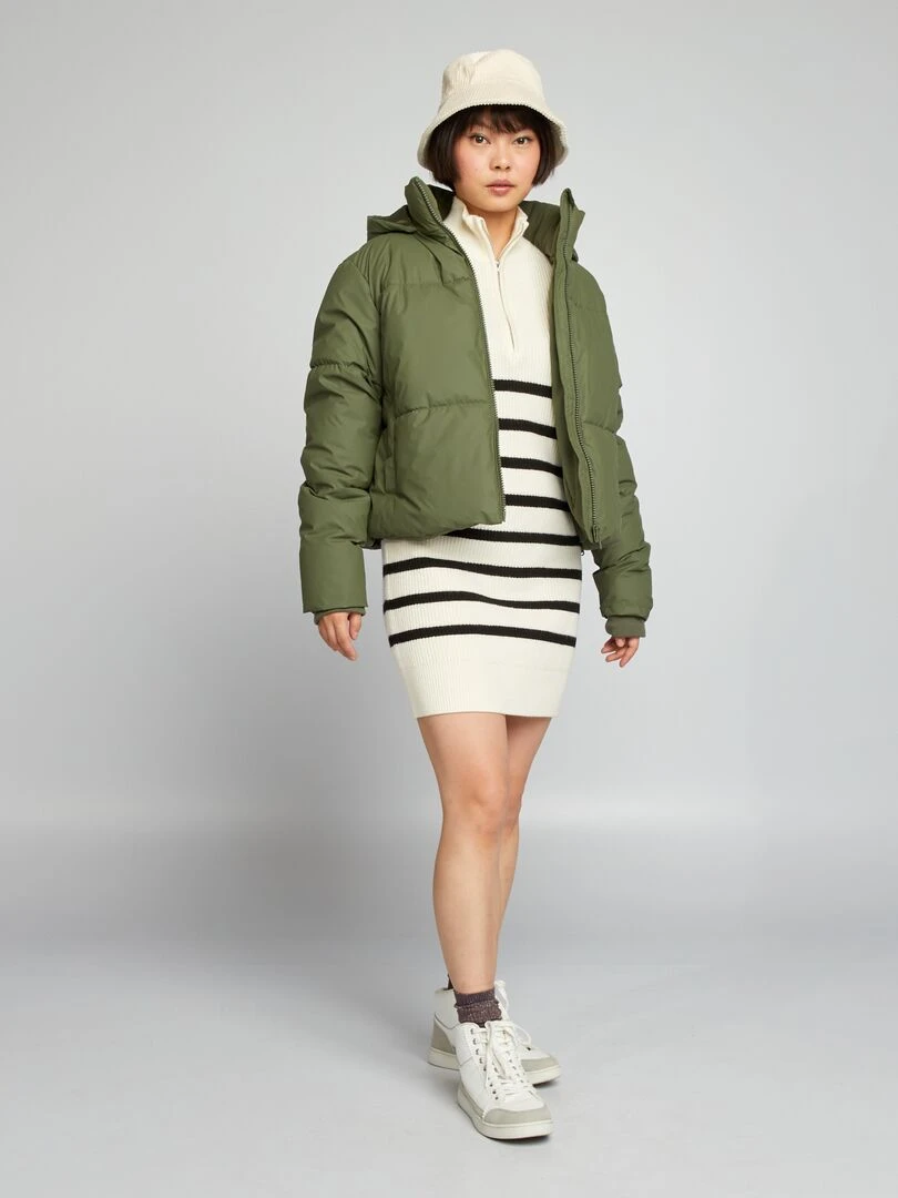 Robe pull col camionneur Blanc