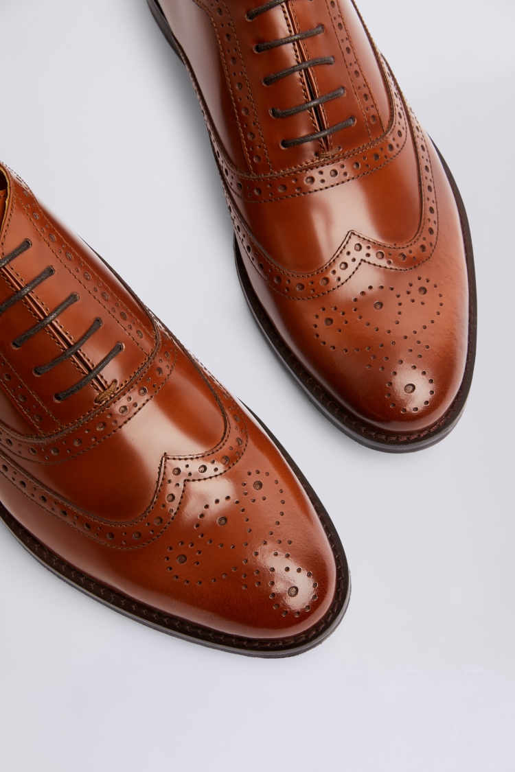 Oxford Tan Brogue Shoes   Buy Online at Moss