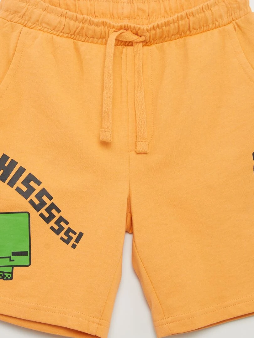 Ensemble court 2 pièces 'Minecraft'   Orange