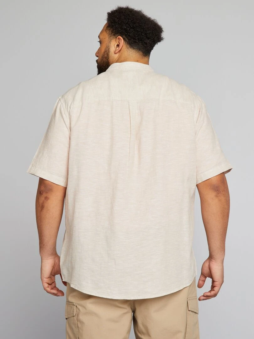 Chemise col mao   Beige