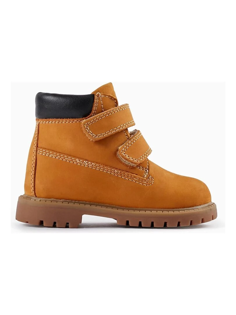 Bottes en cuir pour bébé garçon ROYALS OFF DUTY Beige foncé