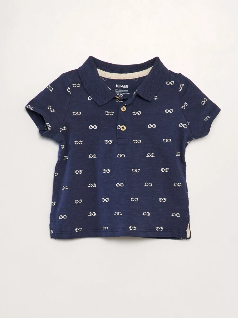 Polo à motif Marine