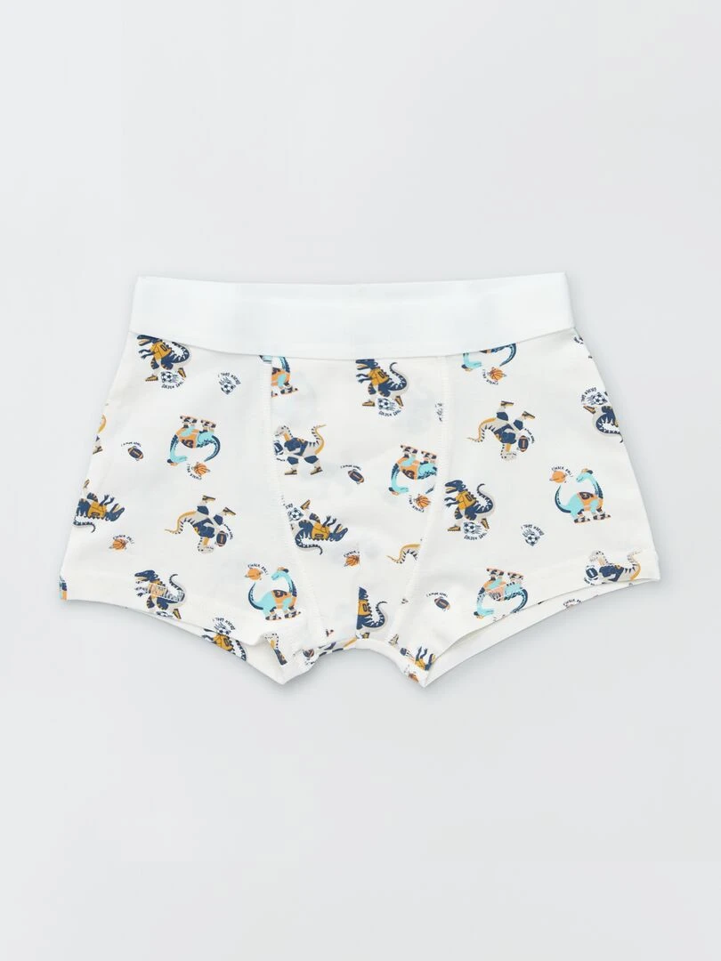 Lot de 3 boxers Blanc/gris/corail