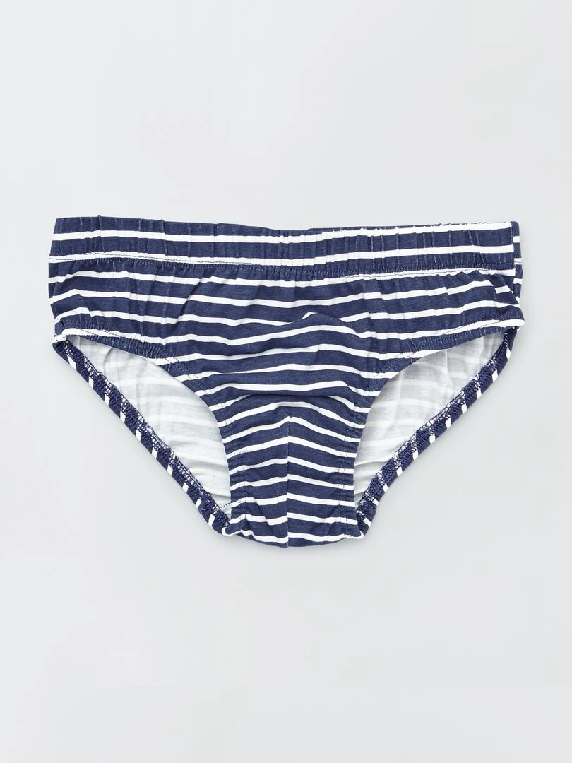 Lot de 5 slips en coton   Bleu/vert/gris/blanc