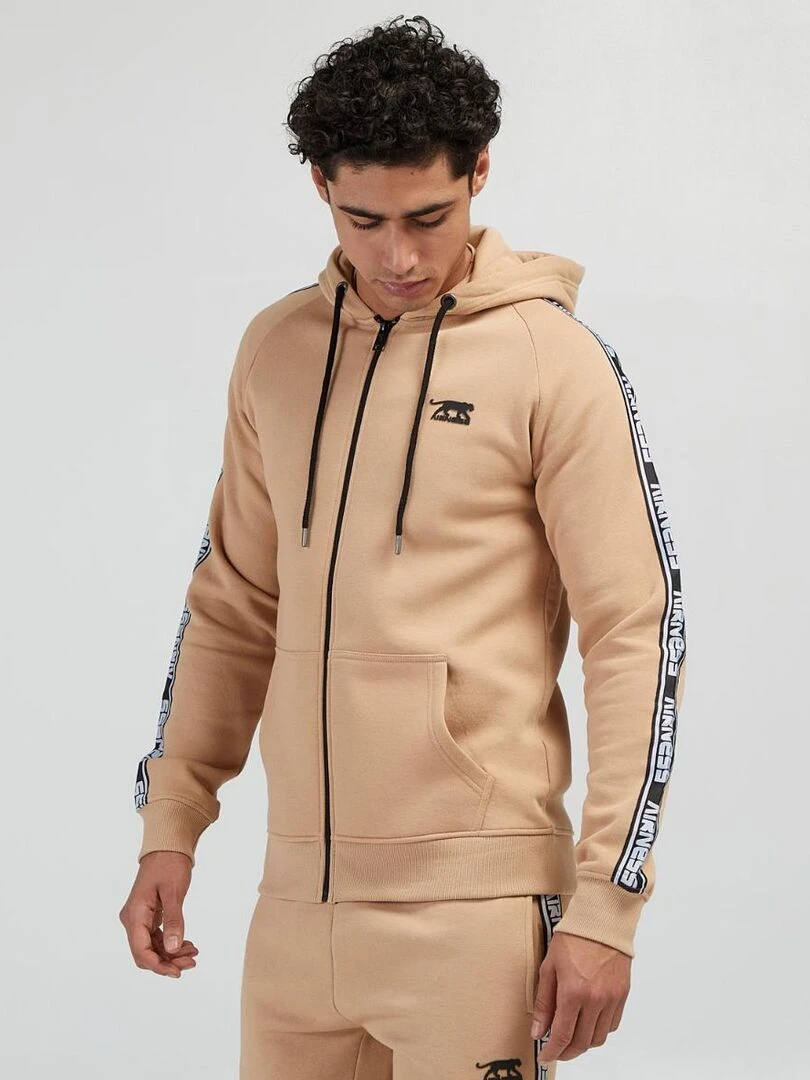 HOODIE ZIPPE NERVE Airness Beige
