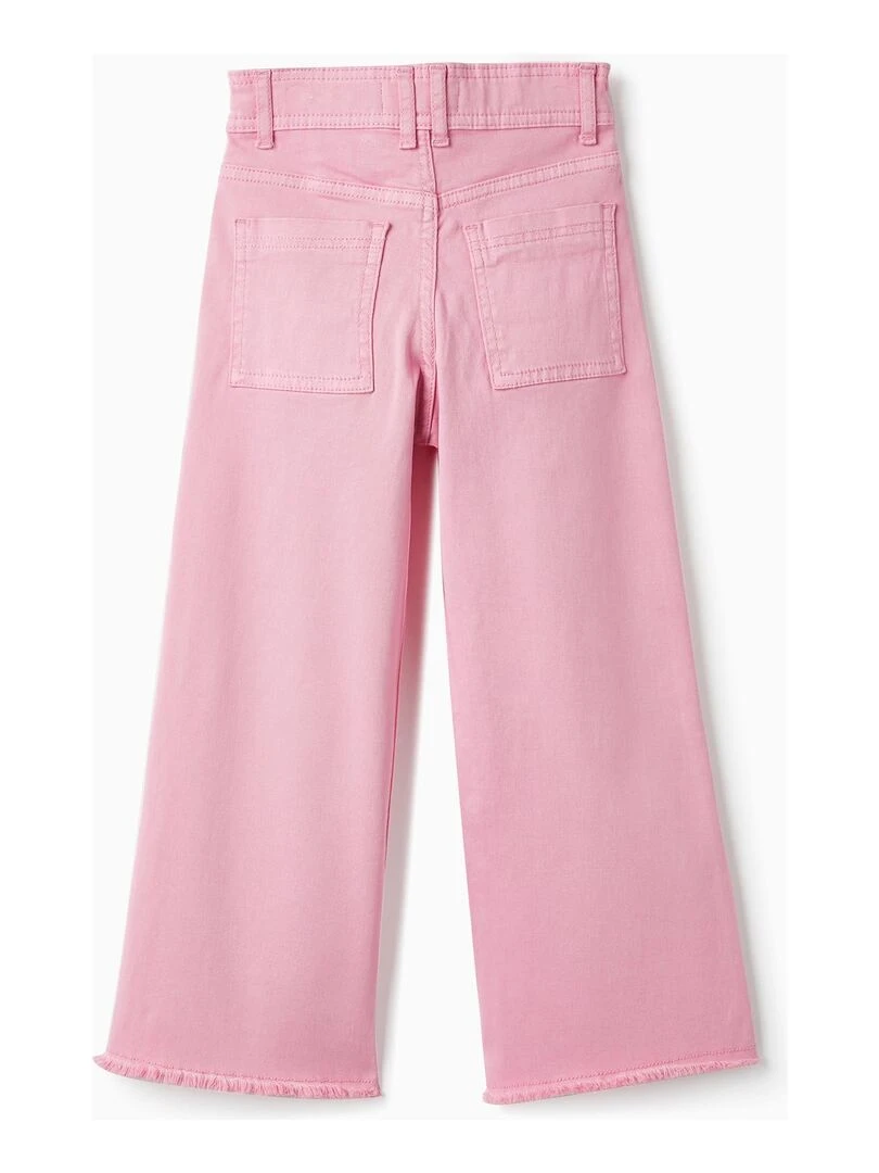 Pantalon en coton pour fille 'Wide Leg' THE WAVE TRIBE Rose clair