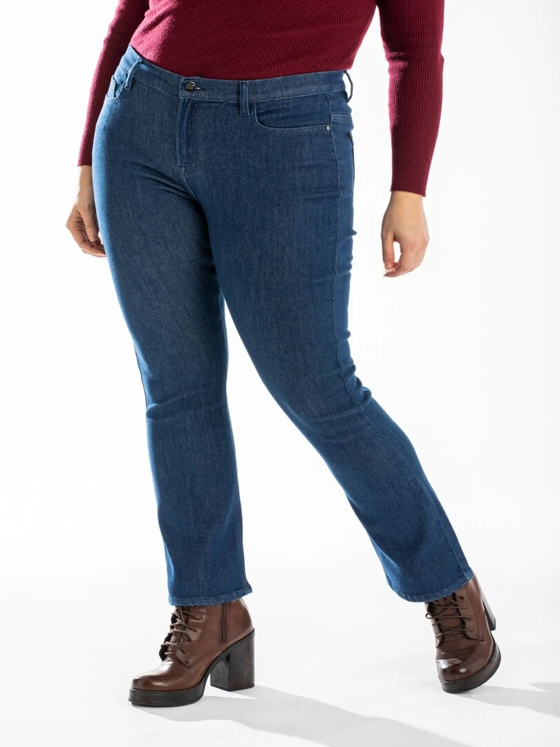 Jeans coupe droite bootcut brut brossé OBBO2 'OBER' Bleu