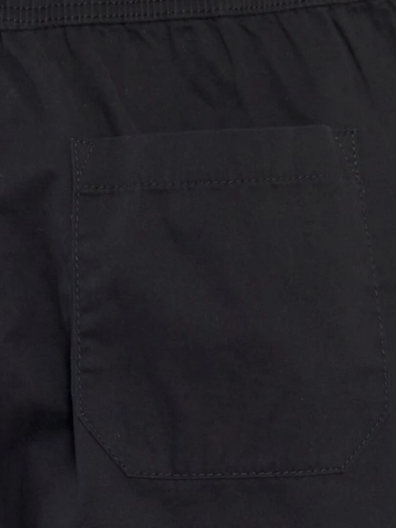 Bermuda chino avec taille élastiquée   noir