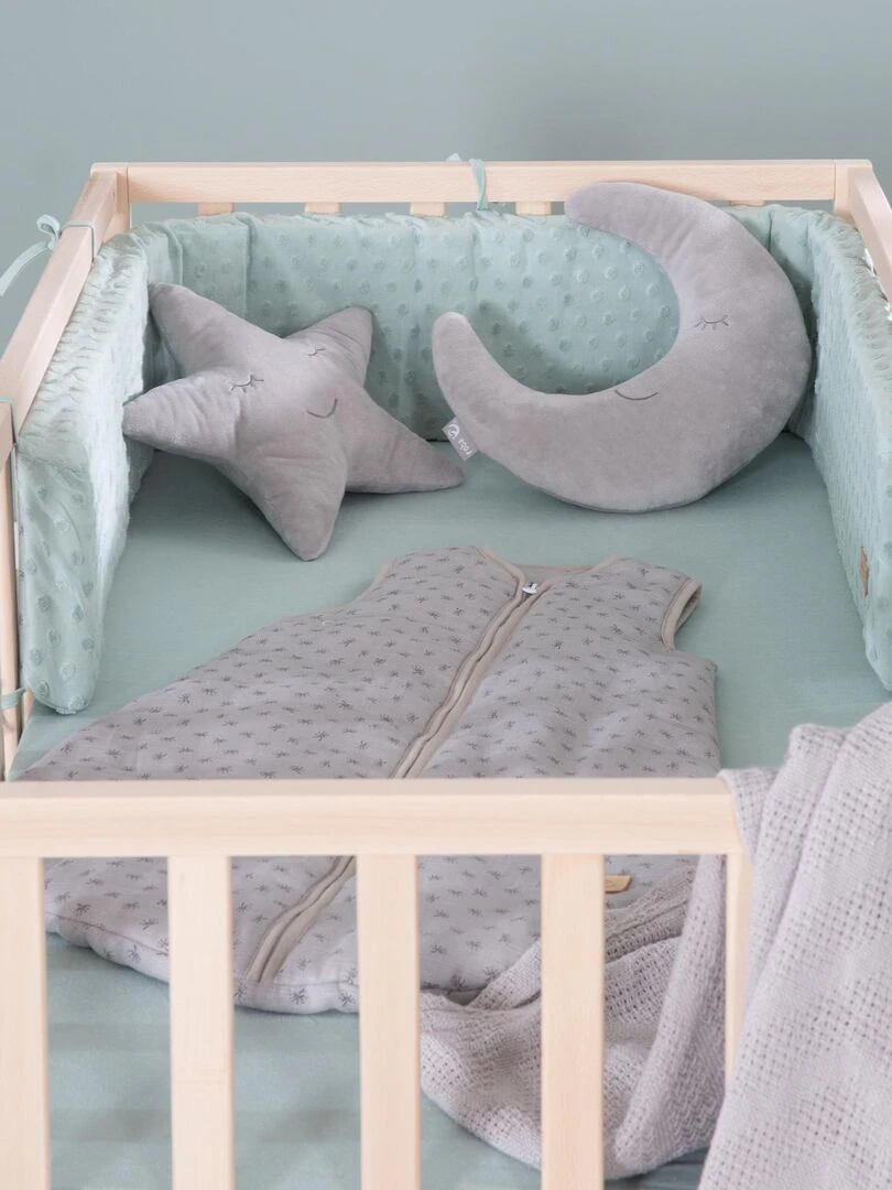 ROBA Lit Bébé Tout Barreaux Cosi 60 x 120 cm   3 Positions de Hauteur   Hêtre Massif Bio   Marron