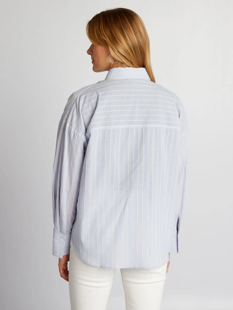 Chemise oversize à rayures   Bleu