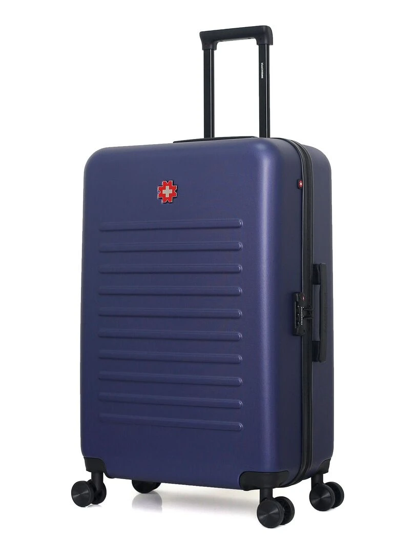 SWISS KOPPER VALISE GRAND FORMAT ABS WIL 4 ROUES 75 CM Bleu marine