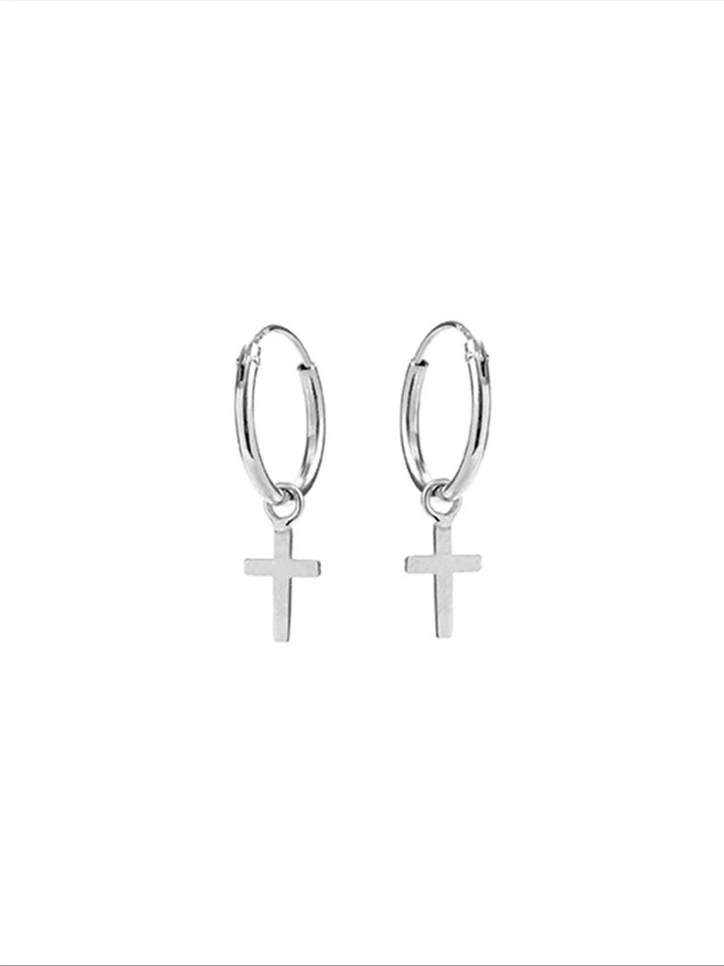 Boucles d'oreilles  essential en argent 925 rhodié   Argent