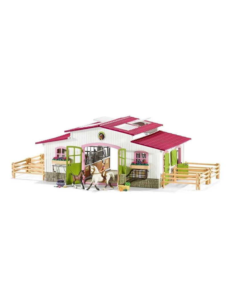 L'écurie avec Cavalière et chevaux   N/A