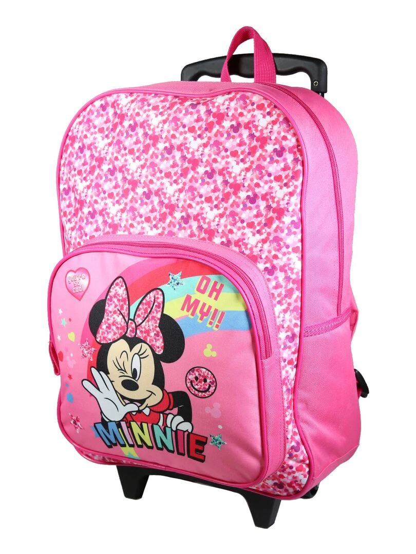 BAGTROTTER Sac à dos à roulettes Minnie So Cool Rose Rose