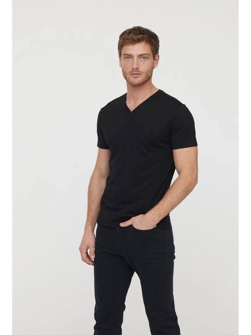 Lee Cooper T Shirt manches courtes coton regular AJESSY Noir