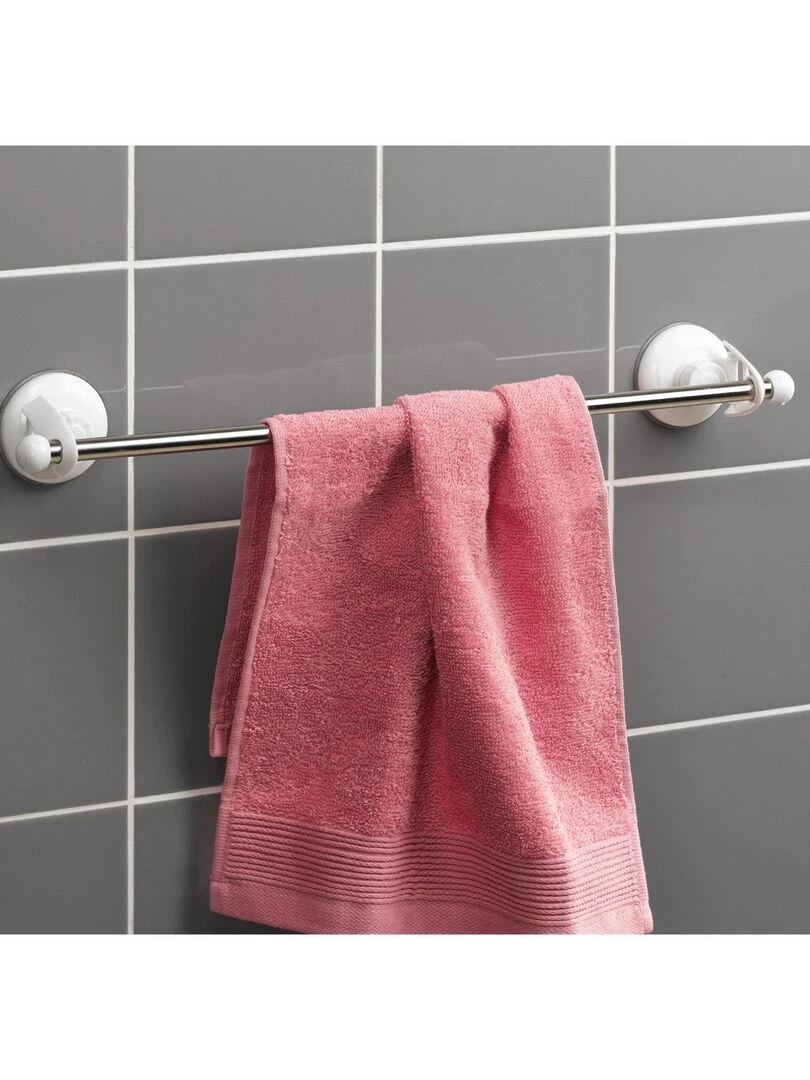 Porte serviette à ventouses Argent