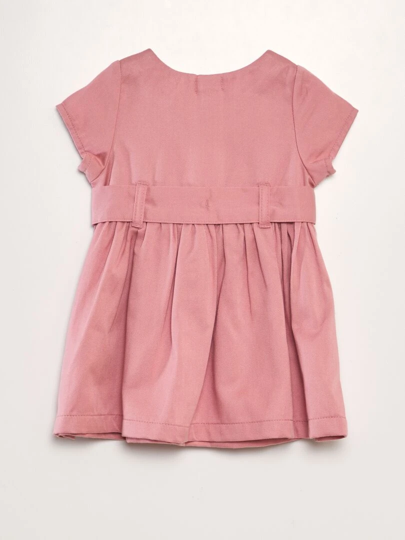 Robe en lyocell évasée rose