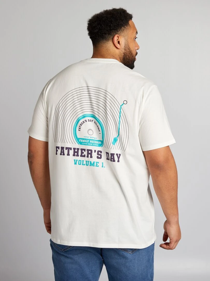T shirt imprimé manches courtes Blanc
