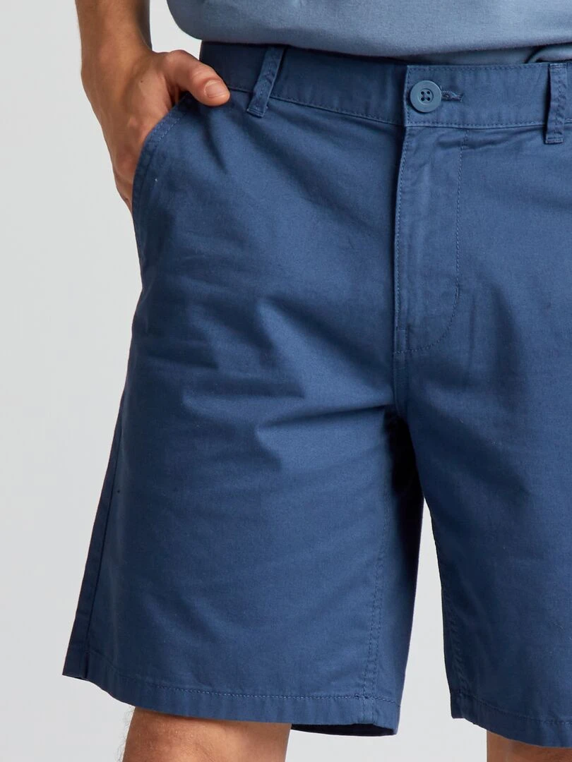 Bermuda chino en twill   Bleu