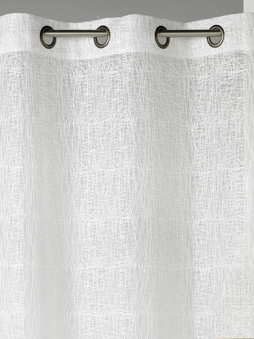 Voilage Picasso en organza brodé   Blanc