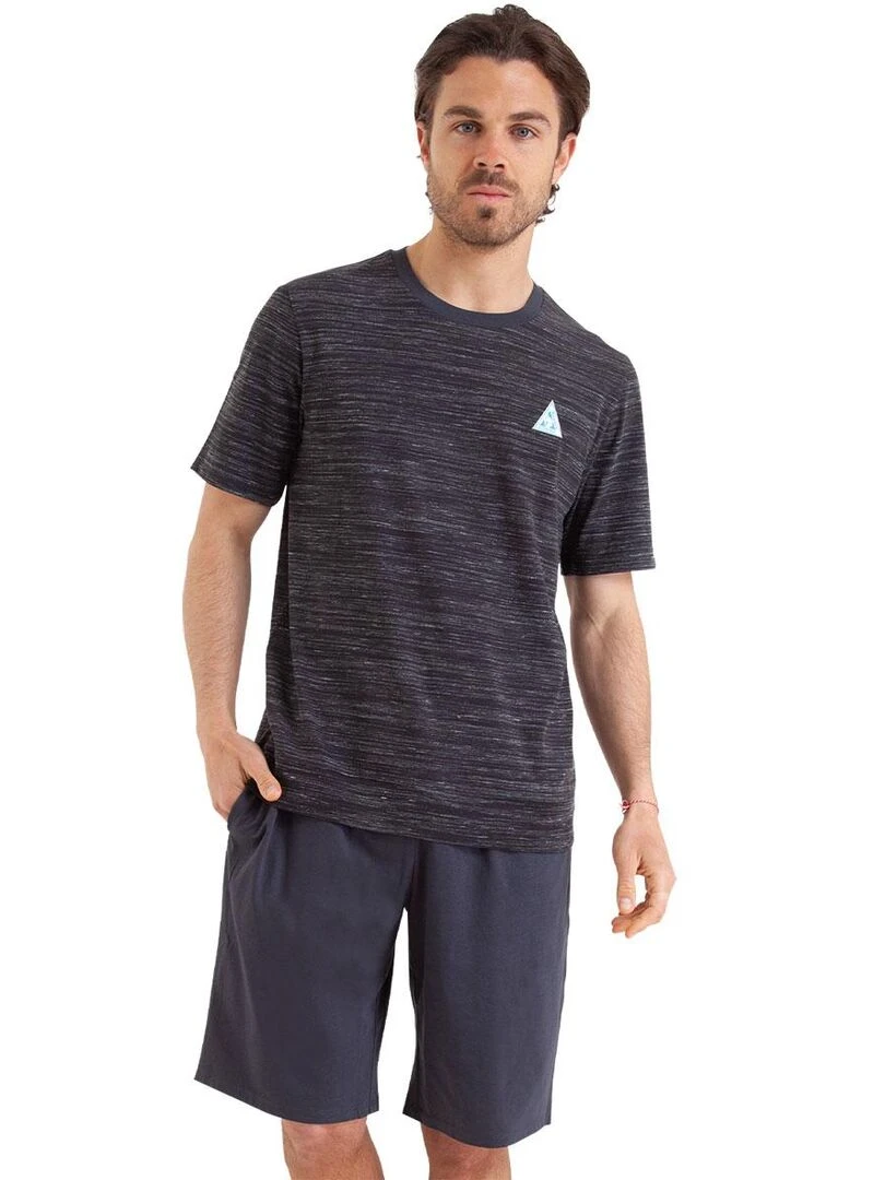 Pyjama court homme Homewear gris anthracite
