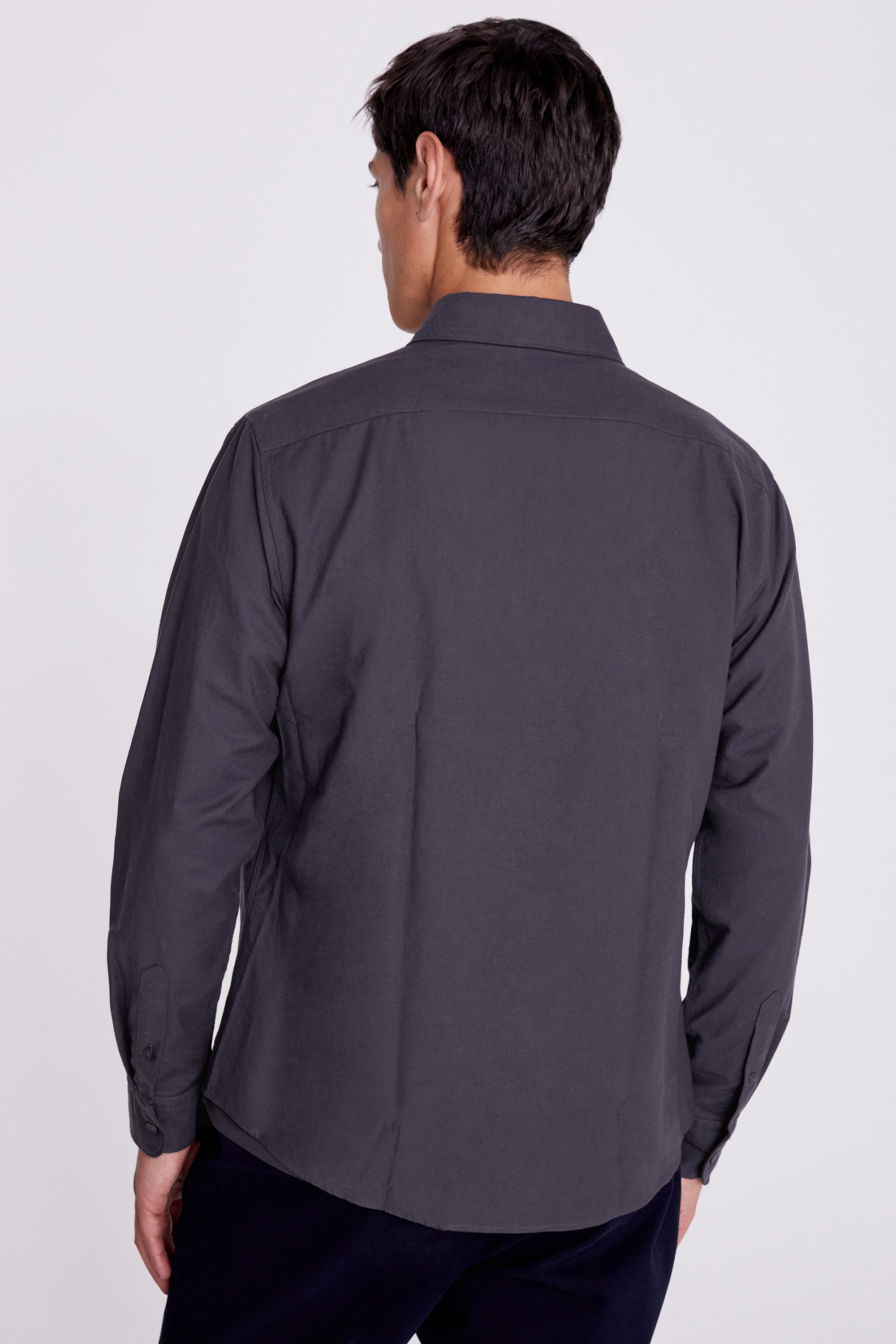 Charcoal Washed Oxford Shirt   Buy Online at Moss