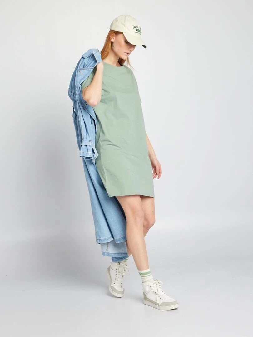 Robe t shirt Vert
