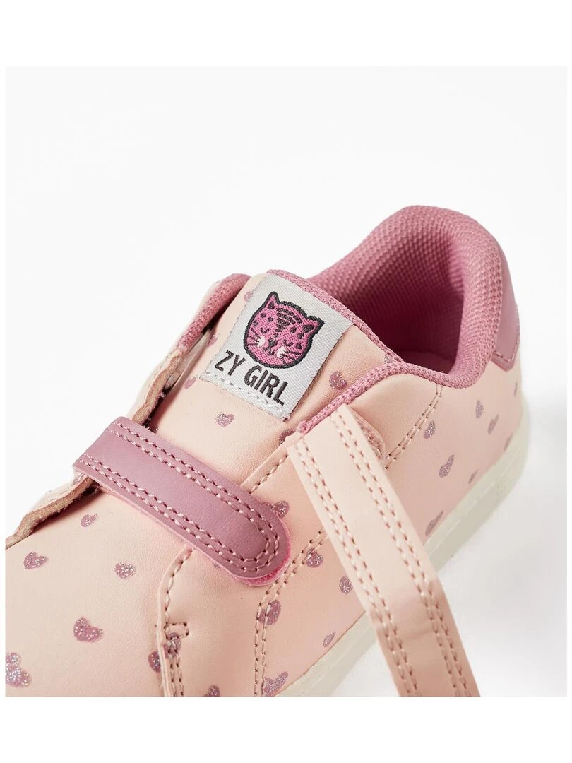 Chaussures pour bébé fille 'Hearts'   GREAT GOALS GREAT WORLD   Rose foncé