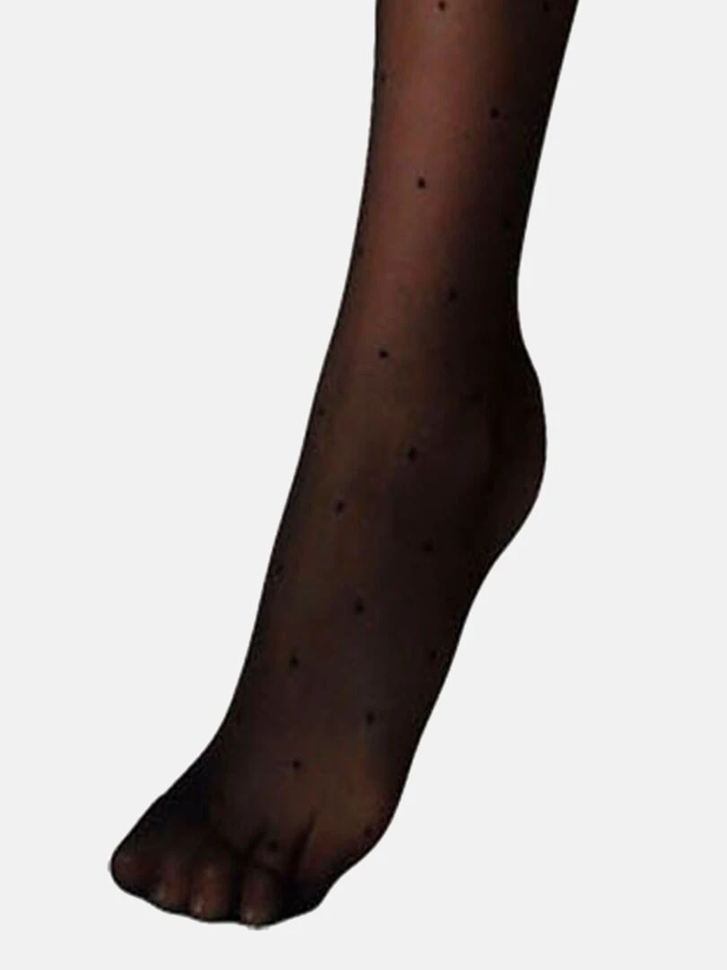 Collants de grossesse transparant confortables 20den avec Petit Pois (Mamsy) Noir