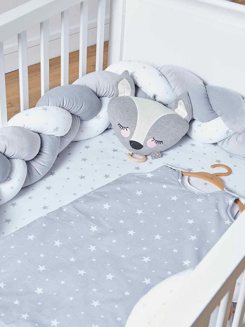 Tresse de lit bébé universelle  STELLA   Gris