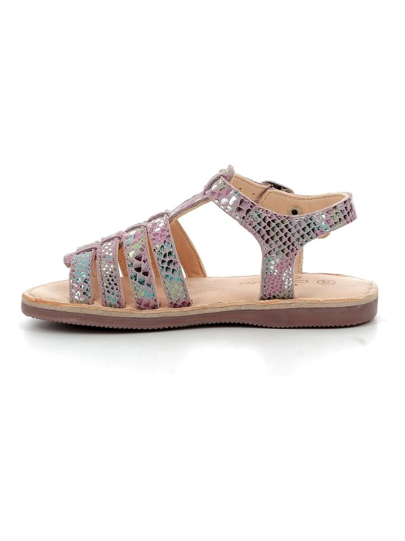 Sandales Cuir Drolote   Rose