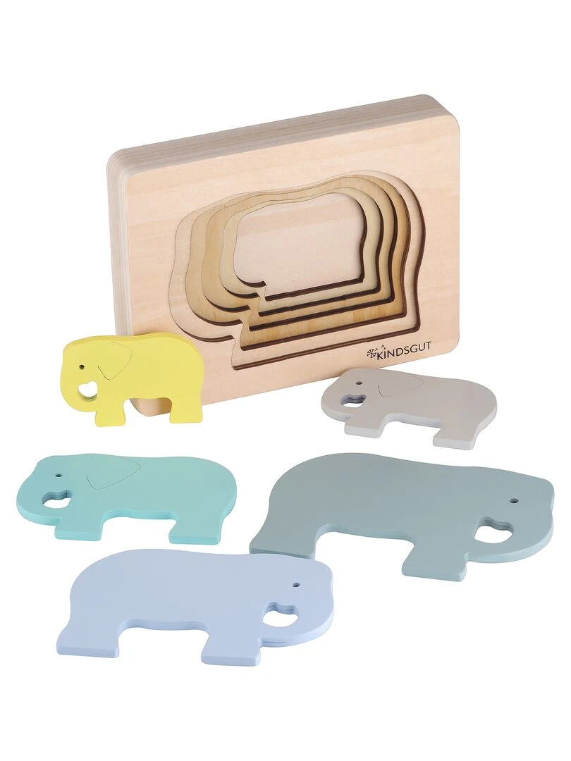 Puzzle animaux elephant en bois   N/A