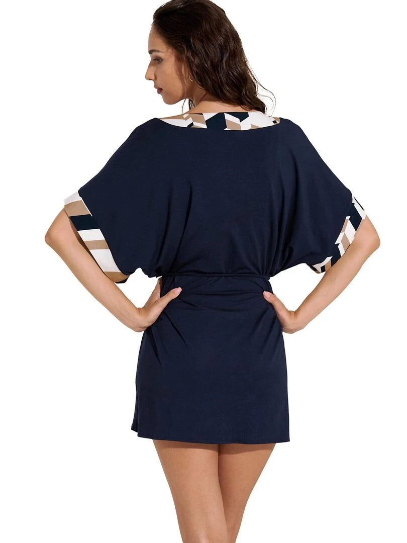 Caftan de plage Toulouse Bleu